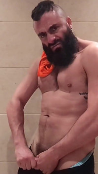 Stepdaddy Loves to Sniff Himself After His Training.