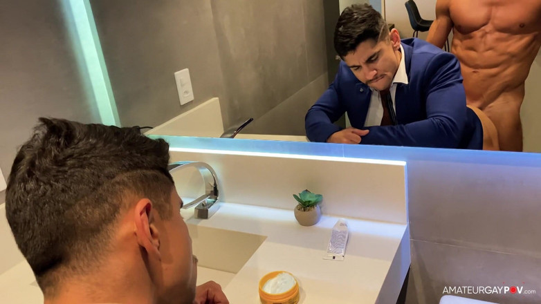 Amateur Gay POV: Brazilian Boy Toy Late for Work
