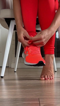 Shoe and Feet Play Under Table