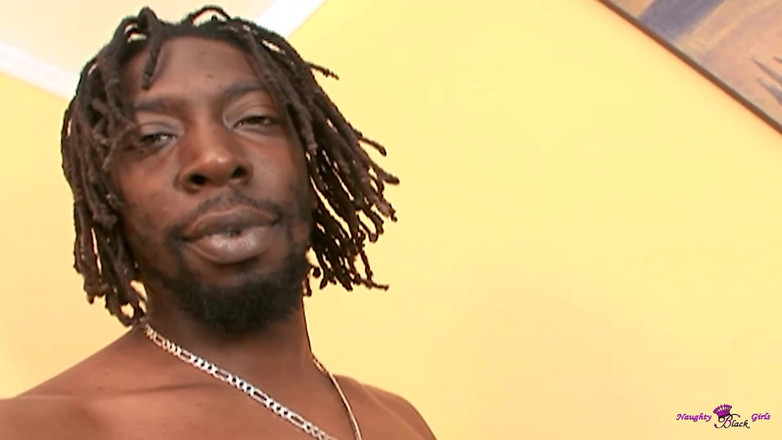 Naughty Black Girls: Fishnet and High Heels Wearing Brunette Is Riding a Huge...