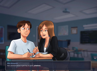 Johannes Gaming: Summertime Saga - kelas tambahan membantu buah dada besar cantik