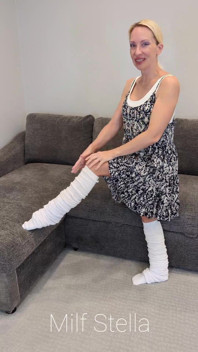 Doubled up Slouch Socks in a Dress