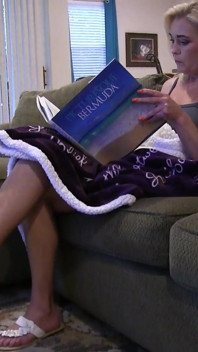 Reading and Resting Her Sexy Feet