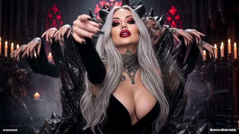 Goddess Misha Goldy: Båda dörrarna slutar på knä