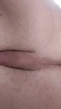 Anal masturbation with the sausage