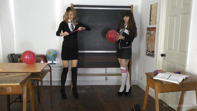 St Mackenzie's Archive: Amy &amp; Helen Strip &amp; Mess Around with Balloons