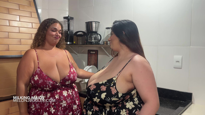 Melon Juggler: The Latina Milkmaids Analua BBW &amp; Julia Leite