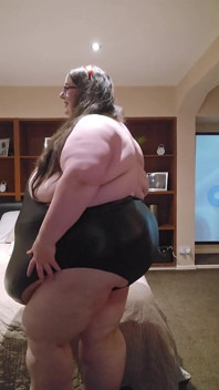 BBW Sexy Fat Black Leather Suit