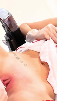 Sexy nurse fucks a beautiful MILF during the visit