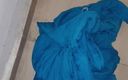 Satin and silky: Pissen auf Krankenschwester-anzug salwar in der umkleidekabine (33)
