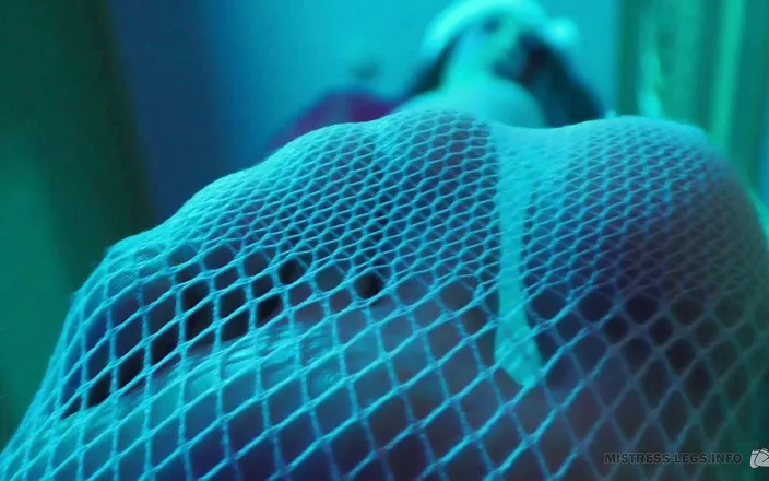 Mistress Legs: Legs in white fishnet pantyhose on holidays