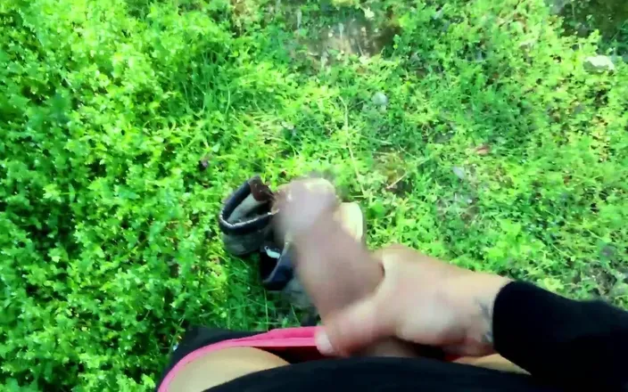 Idmir Sugary: Uncut Cock Piss with Erection and Cumshot on Used Boots...