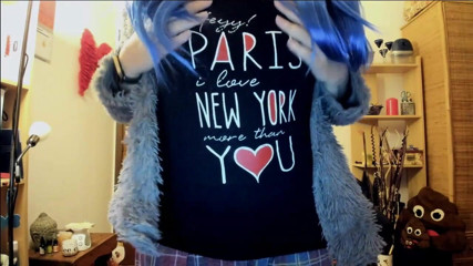 Nicoletta Embassi: Blue haired girl fart in your face