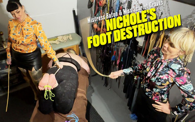 MistressBaton: Уничтожение ступней Nichole