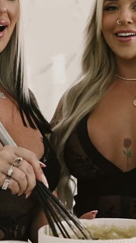 Elana Bunnz & Kali Roses Cooking Breakfast Gets Nasty