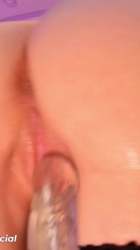 I Stroke My Pussy with a Dildo Close-up