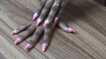 Solo Austria: Ebony hand & finger nails fetish
