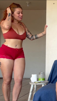 Redhead Neighbor Caught Her Neighbor Masturbating and Ended with Cumshot Inside Her Pussy!