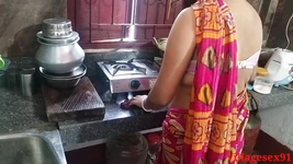Red Saree Kitchen Sex in Sonali