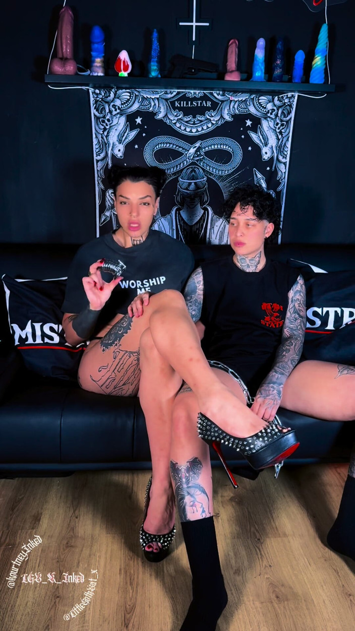 Lgb k inked: Double Dom Chastity