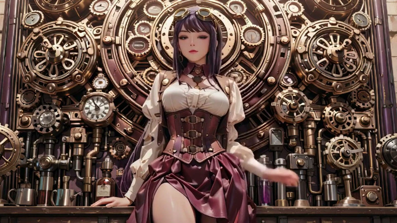 Seraphina Vale: Purple Hairs in a Steam Fantasy!