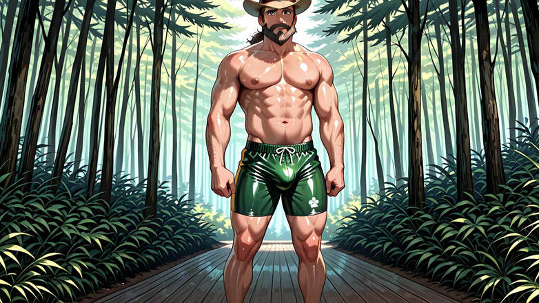 Erotic Man: Personaggi di ai con muscoli senza camicia