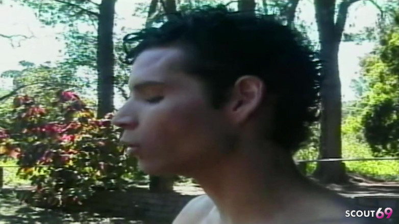 Shemale TS Collection: Skinny Boy with a Thick Cock Fucks Blonde Shemale Anally...