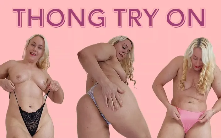 Michellexm: Big ass milf thong try on haul