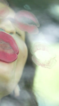 Naughty girl pink lipstick marks