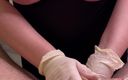Maria Kane: Biała rękawiczka ręczna robota z ogromnym wytryskiem