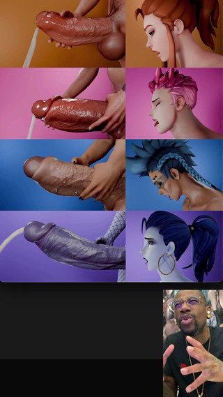 L6RD7BLU3 FUTA: कई ओवरवॉच ट्रांसजेंडर वेश्याएं एक ही समय में लंड हिलाती और वीर्य निकालती हैं