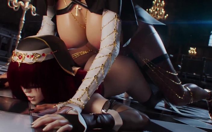 MsFreakAnim: Futa nunna knullar sin styvdotter i anal 3D Hentai ocensurerad