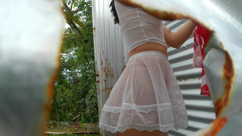 pampammedallo: Latina exhibitionisten met een dikke kont opnemen