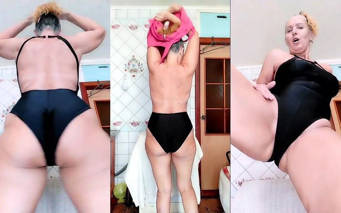 Lukerya: Maillot de bain noir attrayant