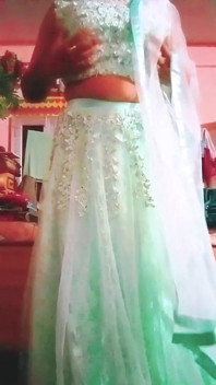 Gay Crossdresser India Berasa Miang Dalam Blue Lehanga