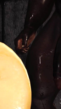 Cuffed sexy blonde with many boobs gets fucked rough by a huge black cock in the prison