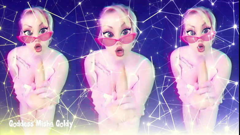 Goddess Misha Goldy: Get your clit out and jerk yourself off while I...
