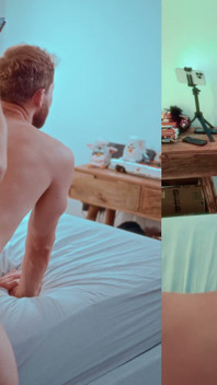 Jovem casal apaixonado fazendo amor duplo ejaculação monstro pau sem cortes