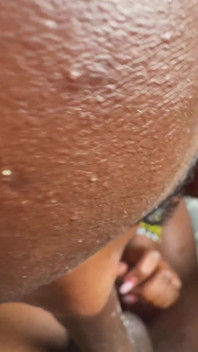 Horny Big Titty-booby Ebony Step-sis Sneaks Into My My House for First Orgarsm