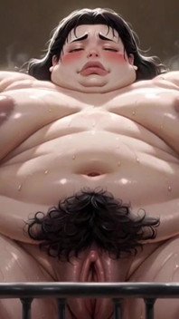 Une BBW obèse attachée sur son lit - extrêmement excitée et a besoin de sperme dans la chatte