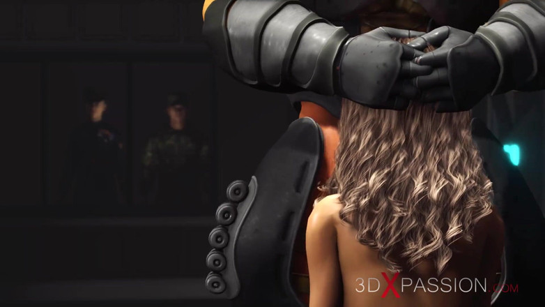 3dxpassion: 지역 51의 비밀. 실험실에서 핫한 소녀와 노는 공상 과학 남성 안드로이드