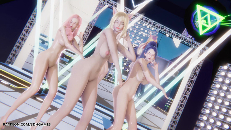 3D-Hentai Games: Red Velvet - Russian Roulette Ahri Evelynn Akali Sexy Naked Dance...