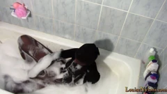 Sexy Louise, Totally Encased in Pantyhose Getting a Bath by Louise ...