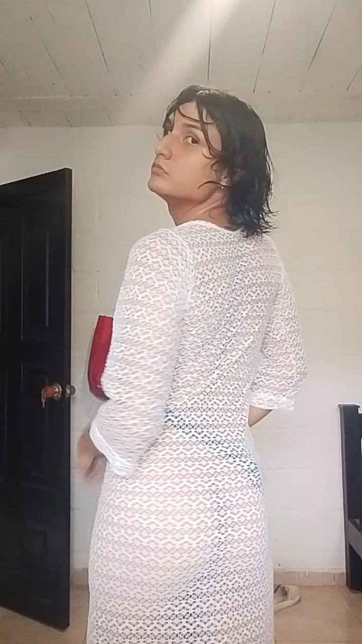 femboyass469: Beautiful Femboy Walks Around His House Naked and Hairless, Playing...