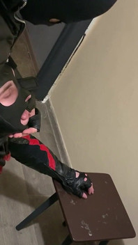 Leather Scally Chav Guy Fuck Hard Leather Biker in Motogear