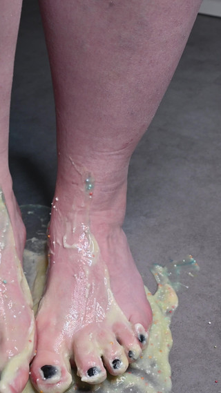 Sexyskyfeet: Asmr creamy puding kaki muncrat puding tebal dan taburan