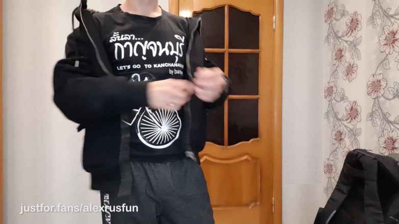 AlexRusFun: Russian teen jerks off his huge cock and cums