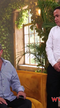 The Busty MILF and the Waiters. Kari Cachonda
