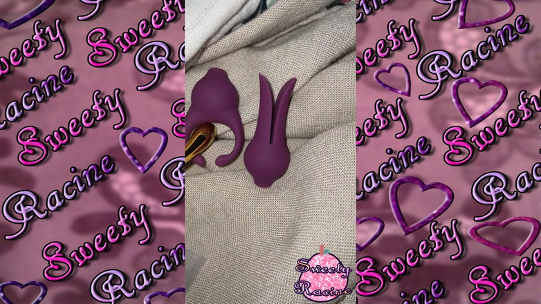 Sweety Racine: Ebony SSBBW Potěší Dark Pussy s Clit Vibe