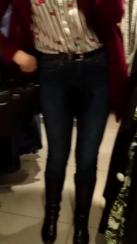 Public Shopping in Wet Jeans, Squirt X3